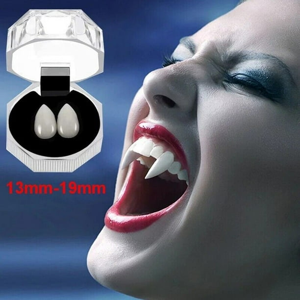 1 Pair Vampire Fangs Teeth Fake Dentures Prop for Halloween Role Play