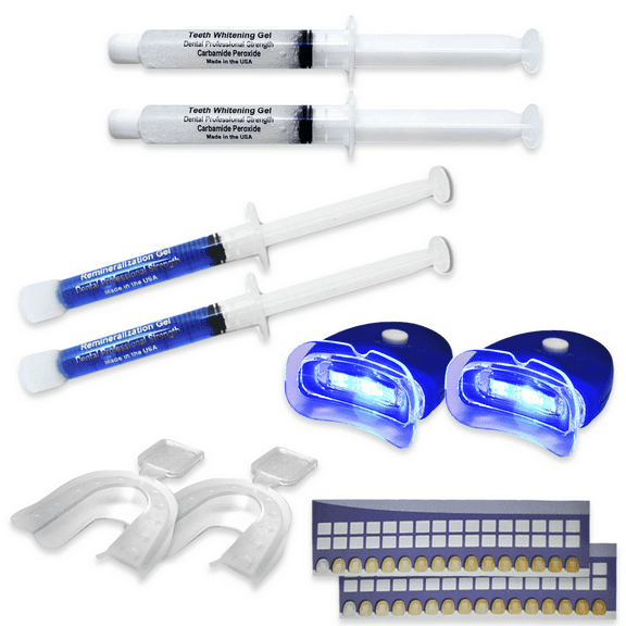 Always White Premium Teeth Whitening Kit for Two - 35% Whitening Gel Syringes - Made in USA