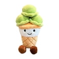 thumbnail image 2 of Smiling Ice Cream Stuffed Figurine, Home Decor Gifts, Pink Room Decor Aesthetic, Ice Cream Social Decorations, Fluffy Simulation Waffle Cone Ice Cream Plush with Tiny Fuzzy Feet,, 2 of 7