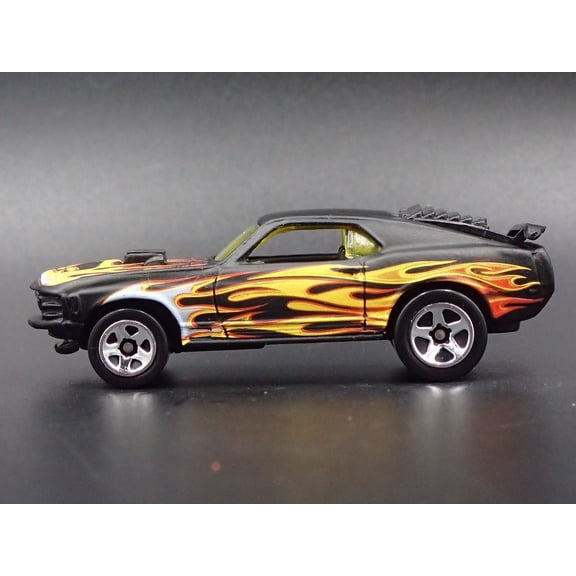 Open Box 1970 70 FORD MUSTANG MACH 1 FASTBACK BLACK 1:64 SCALE DIORAMA DIECAST MODEL CAR