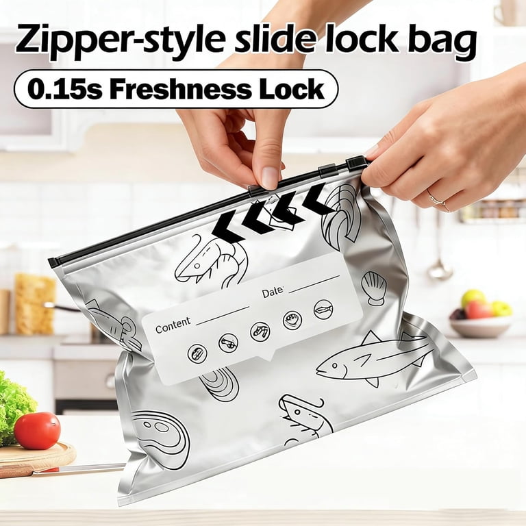 Aluminum Storage Bags For Freezer, 2026 New Resealable Vacuum