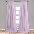 thumbnail image 5 of Ambesonne Geometric Curtains, Vertical Monochrome Lines, Pair of 28"x84", Soft Pink White, 5 of 5