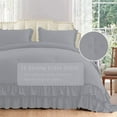thumbnail image 3 of D.N.G. BEDDINGS 1 Piece Luxury 5 Inch Two Layer Ruffle Comforter Premium Super Soft, 800 TC, 100% Egyptian Cotton, Super Soft, Full/Queen Size Silver Color, 3 of 7