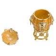 thumbnail image 2 of danila-souvenirs Faberge style Egg / Trinket Jewel Box with Lions 4.4'' (11 cm) yellow, 2 of 3