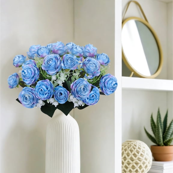 Kugisaki Artificial Flowers Bouquet Decoration Simulation Flowers Bouquet for Bridal Bouquets Wedding Decor Party Table Centerpieces Home Decor