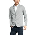 thumbnail image 3 of Lars Amadeus Men's Blazers Notched Lapel Long Sleeve Knit Blazer with Pockets, 3 of 7