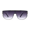 thumbnail image 3 of Womens Rhinestone Trim Flat Top Exposed Lens Metal Sunglasses Silver Smoke, 3 of 4