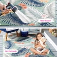 thumbnail image 3 of SAFAVIEH Cabana Kade Botanical Indoor/Outdoor Area Rug, Green/Navy, 4' x 6', 3 of 15