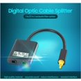 thumbnail image 2 of to 2 Digital Optical Cable Audio Splitter Adapter Optical Fiber Audio Adapter Black Optical Fiber Splitter Adapter, Black, 2 of 5