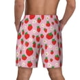 thumbnail image 4 of Haiem Hand Drawn Strawberry Mens Swim Trunks with Compression Liner 2 in 1 Swimming Shorts Stretch Swimwear Quick Dry,Board Shorts-Small, 4 of 9