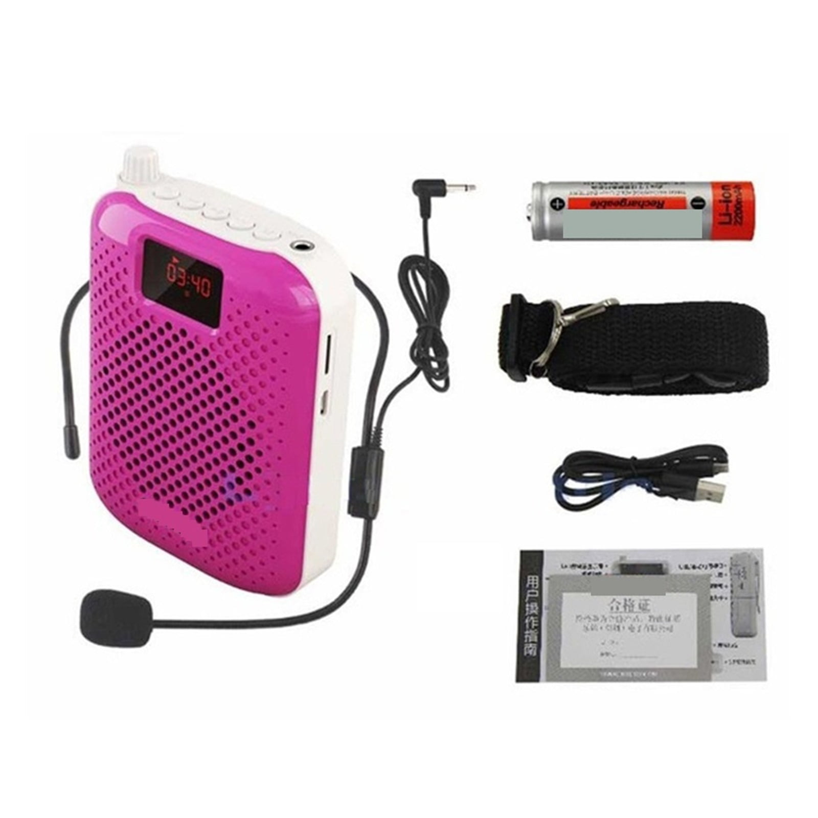 Microphone Loudspeaker Portable Auto Pairing Voice Amplifier Megaphone Speaker USB Charging Column ,Powerful&Original Sound
