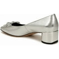 thumbnail image 3 of Franco Sarto Womens Natalia Square Toe Heel Pumps Silver Metallic 6M, 3 of 5