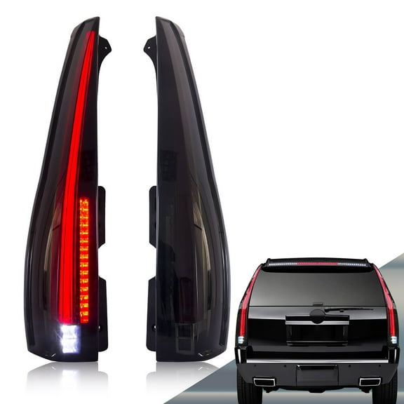 VLAND Full LED Tail Lights For Cadillac Escalade 2007-2014 ( Not Fit GMC and Hybird Models) 6 Holes with 5Pins