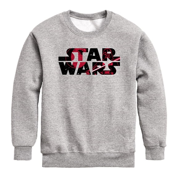 Star Wars - Logo Vader Fill - Youth Boys Crew Fleece Sweatshirt