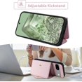 thumbnail image 3 of MKEUDQ-Minimalist Wallet Case for Google Pixel 6A 5G 2022 with Shoulder Strap,6 Card Slots Thin Slim Flip Purse,PU Leather Credit Card Holder Stand Accessories Cell Phone Cover for Pixel6A A6 Pink, 3 of 4
