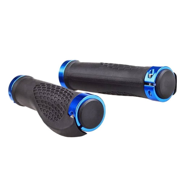 Soidarity 1 par de empuñaduras de manillar de bicicleta de montaña de 13cm, empuñaduras de goma antideslizantes para bicicleta, bloqueo de bicicleta Ciclismo azul Soidarity CP0500-04