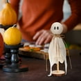 thumbnail image 4 of HomeDM 3Pcs Halloween Ornaments, Pumpkin Cute Ghost Witch Skeleton Indoor Outdoor Holiday Party Decor Halloween Props for Home Office Tiered Tray Spooky Party Ornament, 4 of 9