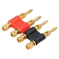 thumbnail image 2 of Conectores Chapados En Oro, Menos Interferencia Conectores Tipo Banana Duales Conductividad Apilable Para Cable De Altavoz De 12-18 AWG ANGGREK Brass Banana Plug, 2 of 8
