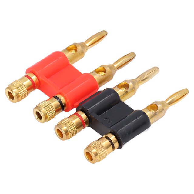 M Buder 2Pcs Conector Banana Macho Doble Apilable Latón 32A 1000V