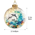 thumbnail image 5 of PLPPYFS Christmas Sea Themed Lighted Hanging Ornament Ball, Underwater Sea Animal Printed LED Glowing Bauble Design Holiday Hanging Decoration for Xmas Tree Window Home Party Gift, 5 of 6