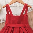 thumbnail image 1 of Vedolay Mini Dress Toddler Little Girls Short Casual Dress Cotton Spring Summer Short Sleeve Basic Tunic Shirt Playwear Dress,Red 18-24 Months, 1 of 5