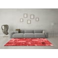 thumbnail image 3 of Ahgly Company Machine Washable Indoor Square Patchwork Red Transitional Area Rugs, 8' Square, 3 of 4