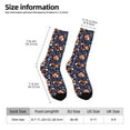Zufioo Vintage Blue Fox Family Print Thigh High Socks,Knee High Socks