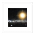 thumbnail image 1 of Space Stars HD820 HD716 Illustration 8X8 Inch Square Wooden Framed Wall Art Print Picture with Mount, 1 of 4