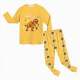 thumbnail image 6 of Gibobby Toddler Boys Pajamas Boy Fall Winter Pajamas Set 2PC Long Sleeve Crewneck Sleepwear Cute Print Pjs For Boys 1t 2t 3t 4t 5t Casual Kids Sleepwear Toddler Boys Clothes,Yellow,Size 4-5 Years, 6 of 7