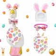 thumbnail image 3 of AZXY Easter Porch Goose Outfit for 23" Cement Concrete Statue, Bunny Hat with Carrot, Easter Egg Bandana & Bow Tie Accessories, Front Porch Goose Decor for Outdoor Patio Lawn Garden Decoration, 3 of 6