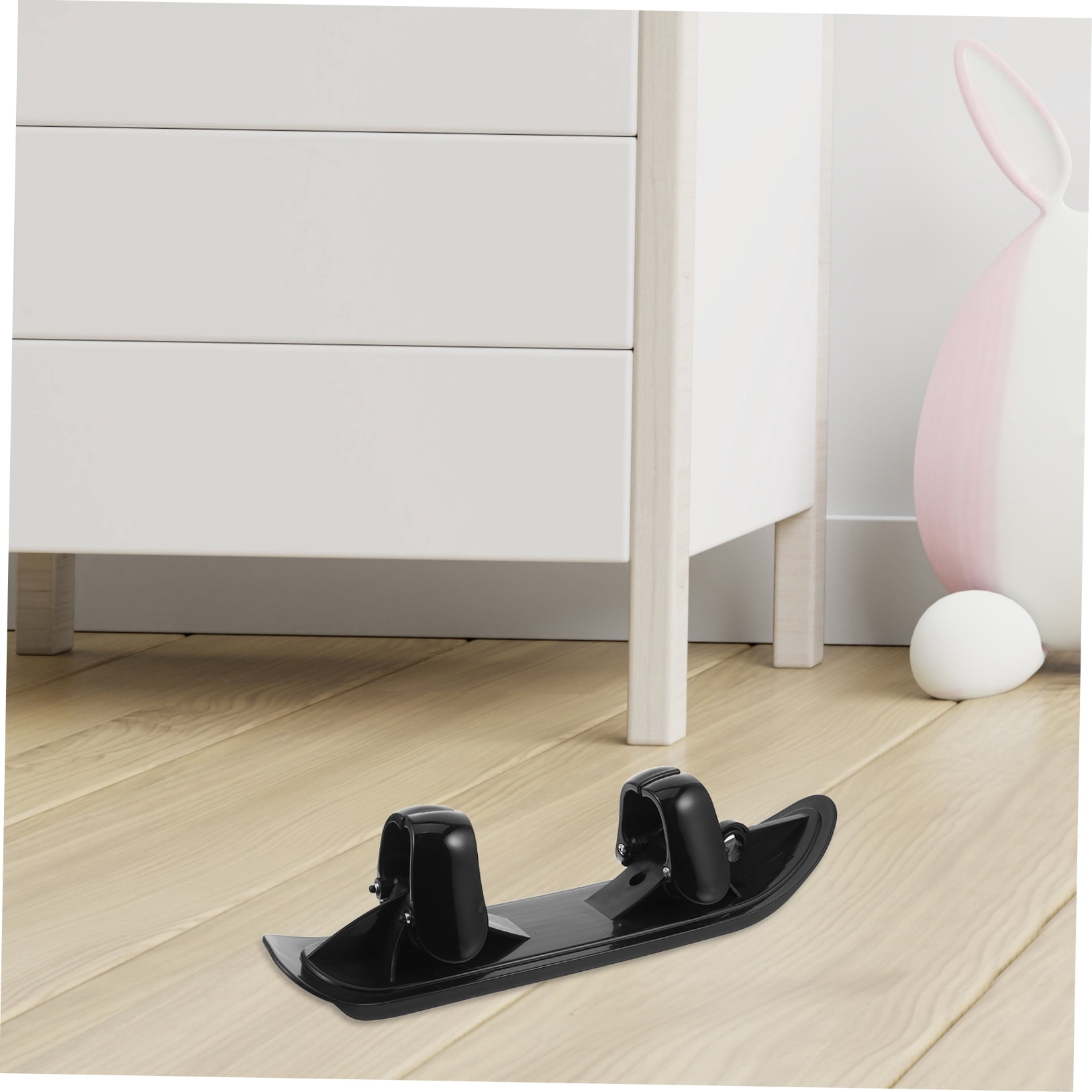 BESTYASH Portable Black Ski Glides for Walkers and Strollers, Winter Snow Sledge Board Attachment for Outdoor Use