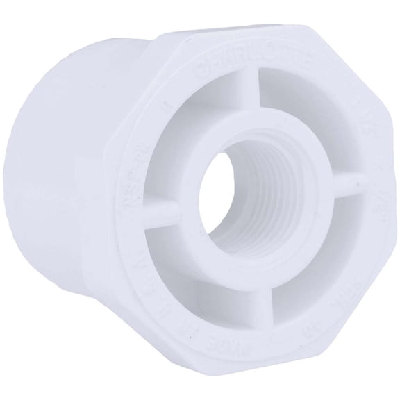 Charlotte Pipe & Found PVC 02108 1400 Sch 40 Pvc Reducing Bushing 1-1/2" X 1/2"