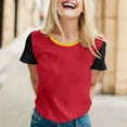 thumbnail image 2 of Tops for Women Trendy Button up Blouse for Women Western Womens Shirt Athletic Set Dressy T Shirts Long Sleeve Blouses Blouses Pack Yoga N Light Weight Long Sleeve Shirts Womens Soft Tee N Red 2XL, 2 of 5