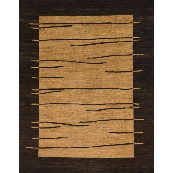 Ahgly Company Indoor Rectangle Abstract Red Abstract Area Rugs, 3' x 5'