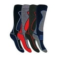 thumbnail image 1 of Sock Snob - 4 Pairs Kids Long Knee High Wool Blend Ski Socks, 1 of 2