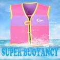 thumbnail image 2 of LIIPEE Girls Boys Life Vest Summer Showy Coast Guard Approved Life Vest For Pool Beach Waters Ports Toddler Leisure Inflatable Life Vest,Hot Pink,5-7 Years, 2 of 6