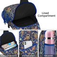 thumbnail image 4 of Sling Backpack,Blue Christmas Candy Cane Pattern Sling Bag with Water Bottle Holder,Waterproof Sling Bag for Men/Women with Headphone Jack for Hiking,Travel, 4 of 6