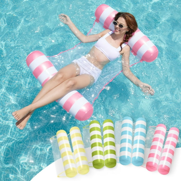 Flotadores tipo hamaca para piscina, tipo Sloosh Strip, 4 paquetes para adultos