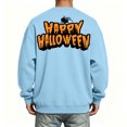 thumbnail image 6 of Men's Halloween Sweatshirt Funny Pumpkin Ghost Print Casual Long Sleeve Spooky Pullover Sweatshirts Fall Winter Stylish Comfort Tee Shirts Sky Blue M, 6 of 6