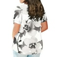 thumbnail image 4 of up to 60% off Gifts Usmixi Shirts for Women Plus Size Fashion Lightweight Tunic Tee Tops Summer Trendy Marbled Print Short Sleeve Round Neck Ladies Blouses White XL, 4 of 6