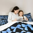 thumbnail image 4 of Feelyou Bowknot Cherry Bedding Comforter Set 7 Pieces, Kawaii Princess Full Bedding Set, 4 of 8