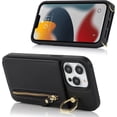 thumbnail image 5 of Crossbody Phone Cases for iPhone 13 Pro with Card Holder for Women,iPhone 13 Pro Case Wallet with Lanyard Strap,PU Leather Magnetic Clasp [360° Rotatable Ring Holder Kickstand],(Brown), 5 of 9