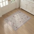 thumbnail image 3 of ODIKA 3'x5' Washable Throw Rug Pink Bedside Bud Details Tug Dorm Rig Shack Students for Entryway, Kitchen, Mudroom, Stain Resistant, Low Profile, Non-Slip, 3 of 7