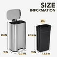 thumbnail image 7 of 8 Gallon Stainless Steel Kitchen Trash Can with Lid - Fingerprint-Proof, Removable Inner Bucket - 30 L Garbage Can for Home, Office, Bedroom, and Bathroom, 7 of 7
