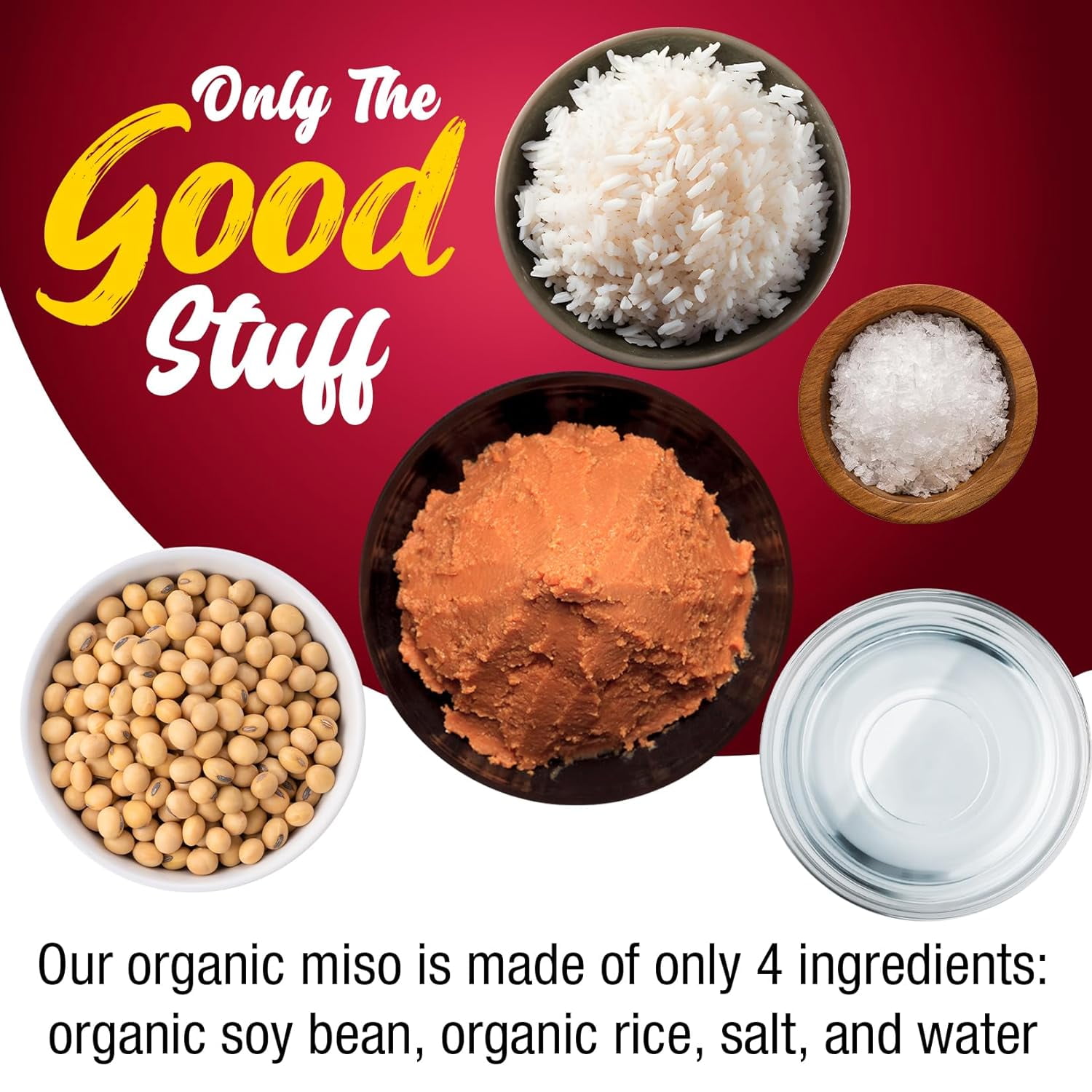Fusion Select Red Miso Paste 300g Japanese Fermented Soybeans and
