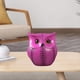 thumbnail image 5 of Adorno de animal, estatua decorativa de búho de resina hecha a mano Fushia, 5 of 8