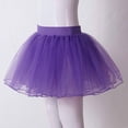 thumbnail image 4 of MSemis Kids Girls Layered Ballet Dance Skirt Mesh Skirts Dancewear Dark Purple M, 4 of 7