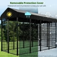 thumbnail image 2 of DOMIPET Heavy Duty Extra Large Outdoor Dog Kennel Pet Playpen,8.2 ft. x 4 ft. x 5.4 ft, Dog Pen Fence with Waterproof Roof Cover, 2 of 9