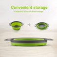 thumbnail image 3 of Coladores plegables de 2 piezas con asas con asas extensibles, perfectos para escurrir pasta, verduras, frutas, colador de pasta, colador de fideos, colador de cocina, 3 of 5