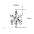 thumbnail image 4 of de conector de flores de 20 piezas con base de bandeja de bisel redondo Zulema encantos de cabujón de plata del tíbet, 4 of 8